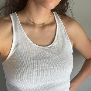 Madewell Cast of Stones Beaded Intention Necklace in Peach Multicolor